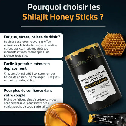 🔥 Shilajit Honey Sticks: booste votre vie intime !