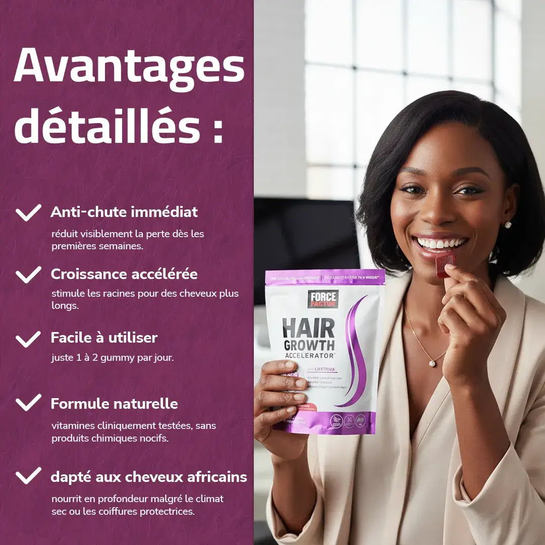 Gummies Vitaminées à la Biotine – Pour des Cheveux Forts, Épais et Brillants