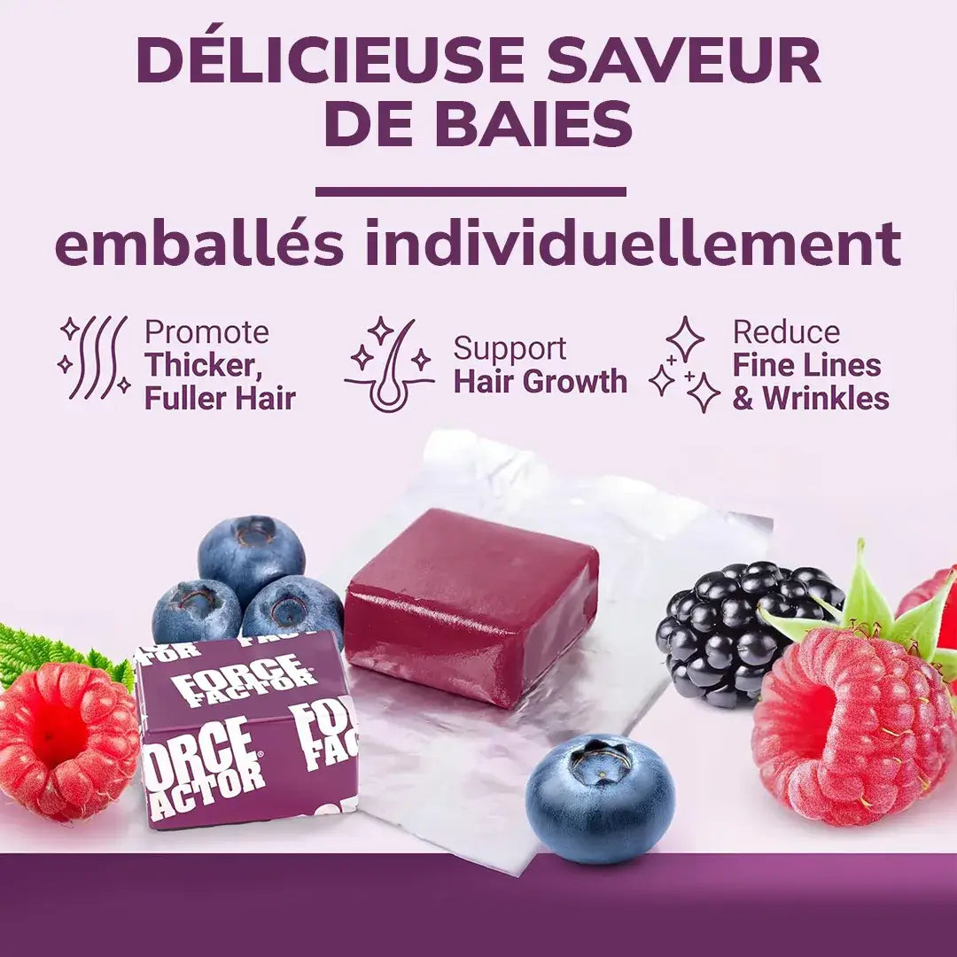 Gummies Vitaminées à la Biotine – Pour des Cheveux Forts, Épais et Brillants