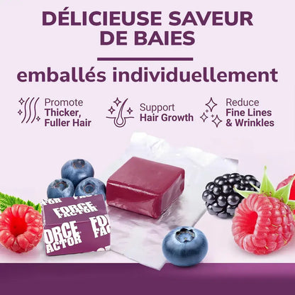 Gummies Vitaminées à la Biotine – Pour des Cheveux Forts, Épais et Brillants